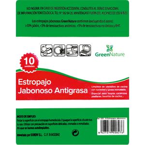 Estropajos de lana de acero con jabón SOS (2 paquetes de 10 unidades, total  20 unidades)