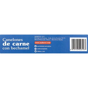 Canelones de Carne con Bechamel