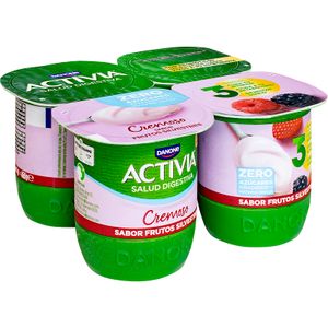 Activia 0% Cremoso Frutas Silvestres Pack 4