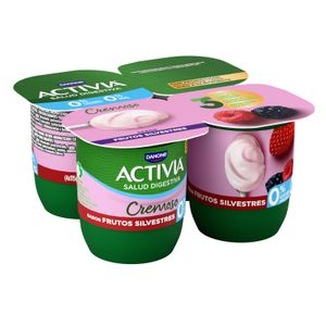 DANONE Activia 0% Cremoso Frutas Silvestres Pack 4