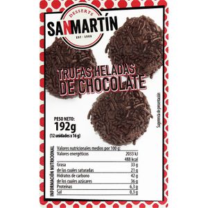Trufas Heladas 12  Unidades