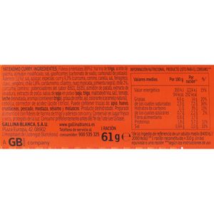 Fideos Orientales Curry Yatekomo