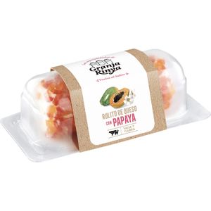 Rulito de Queso con Papaya