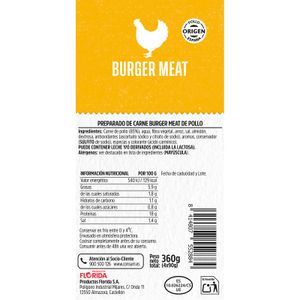 Burger Meat Pollo 4 Unidades