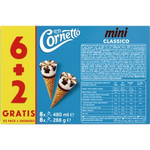 Cornetto Mini Classico Pack de 6 +2 Unidades