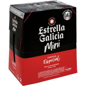 E.GALICIA Cerveza Botella Cristal Pack-6