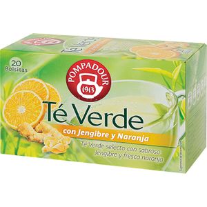 Té Verde con Jengibre Sabor Naranja POMPADOUR