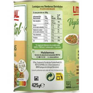 Lentejas con Verduras Lata