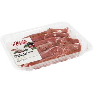Chuletas de Pavo Adobadas al Ajillo