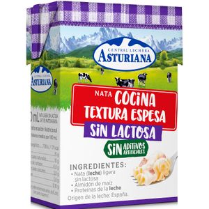 Segunda imagen del producto Nata para Cocinar Sin Lactosa Minibrik de la marca ASTURIANA