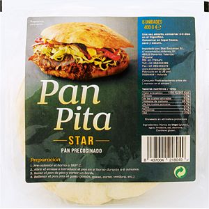 Pan de Pita Pack de 6 Unidades