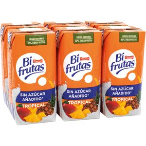 BIFRUTAS Zumo de Frutas y Leche Tropical s/azúcar P-6