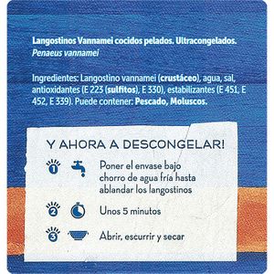Cola de Langostino Pelada y Cocida