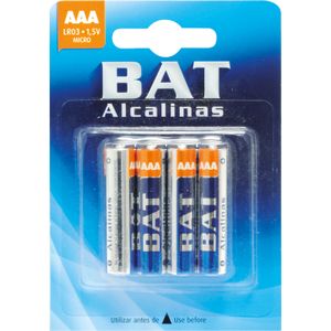 Pack 4 pilas alkalinas AAA / LR03