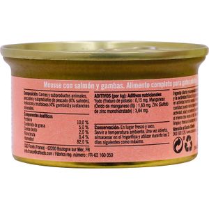 Comida Húmeda Gatos Mousse Salmón Gamba