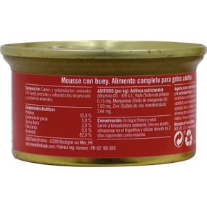 Comida Húmeda Gatos Mousse de Buey