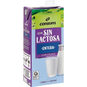 Caja Leche Entera Sin Lactosa 1 Lt