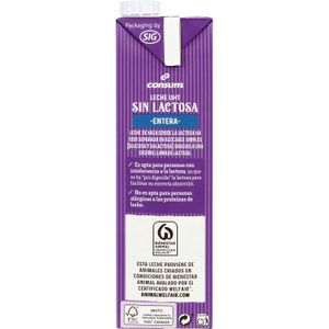 Leche sin Lactosa Entera Brik