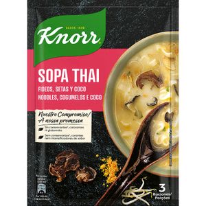 KNORR Sopa Deshidratada Thaï Fideos, Setas y Coco