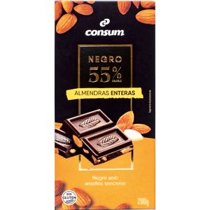 Chocolate Negro 55% con Almendras Enteras