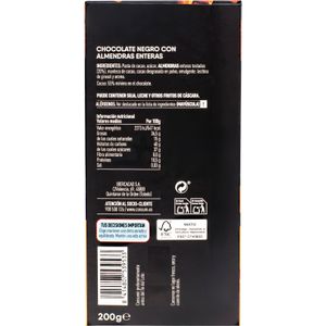 Chocolate Negro 55% con Almendras Enteras