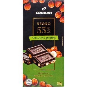 Chocolate Negro 55% con Avellanas Enteras