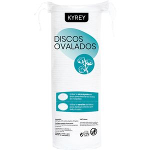 Discos desmaquillantes de algodón ovalados