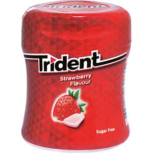 TRIDENT Chicle Grageado Fresa Bote