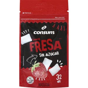 Chicle Fresa sin Azúcar Paquete 32 Unidades