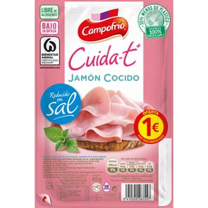 Jamón Cocido Lonchas Cuida-T Red.Sal CAMPOFRÍO
