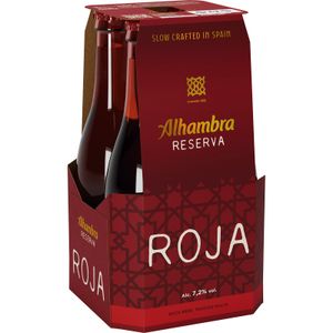 ALHAMBRA Cerveza Reserva Roja Botella Cristal Pack-4