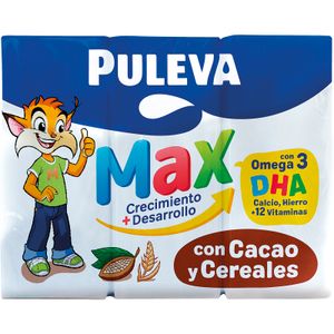 PULEVA Preparado Lácteo Max con Cacao y Cereales P3