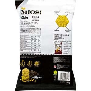 Chips de Maíz y Chía con Sal Marina Mios!