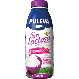 PULEVA Leche sin Lactosa Desnatada Botella