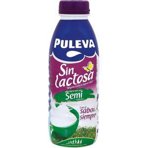 PULEVA Leche sin Lactosa Semidesnatada Botella