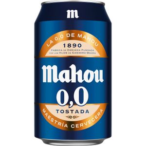 MAHOU Cerveza 0,0 Tostada Lata