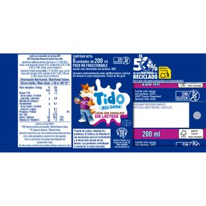 Batido de Chocolate sin Lactosa Pack de 6