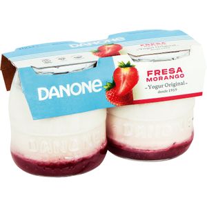 Yogur Original con Fresas Pack 2 Und. DANONE