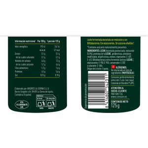 Yogur Bífidus 00% con Melocotón P-4 ud.