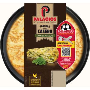 Imagen de Tortilla de Patata Fresca con Espinacas