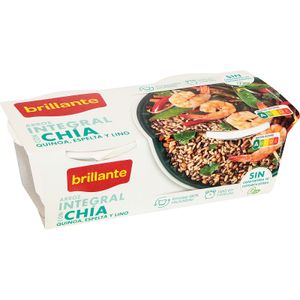 Arroz integral con chía para microondas Brillante pack de 2 ud. de 125 g.