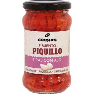 Pimiento Piquillo Tiras con Ajos Frasco