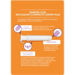 Quarta imatge del producte Tampó amb Aplicador Compacte Súper Plus de la marca KYREY