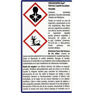 Recambio Insecticida Líquido Eucalipto 45 N.