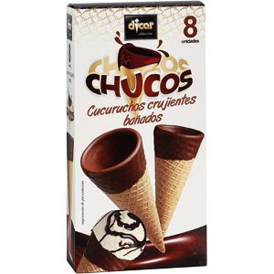 Cucuruchos Baño de Chocolate 8 Unidades