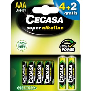 Pila Súper Alcalina AAA Blister 4+2 Gratis