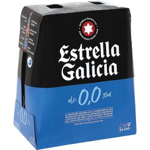 E.GALICIA Cerveza sin Alcohol 0,0 Pack de 6 Botellas