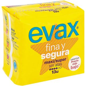 Compresa Maxi Sin Alas Fina&Segura EVAX