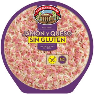 Pizza Jamón y Queso sin Gluten y sin Lactosa