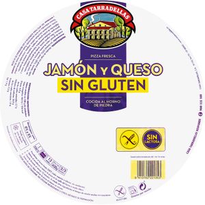 Pizza Jamón y Queso sin Gluten y sin Lactosa